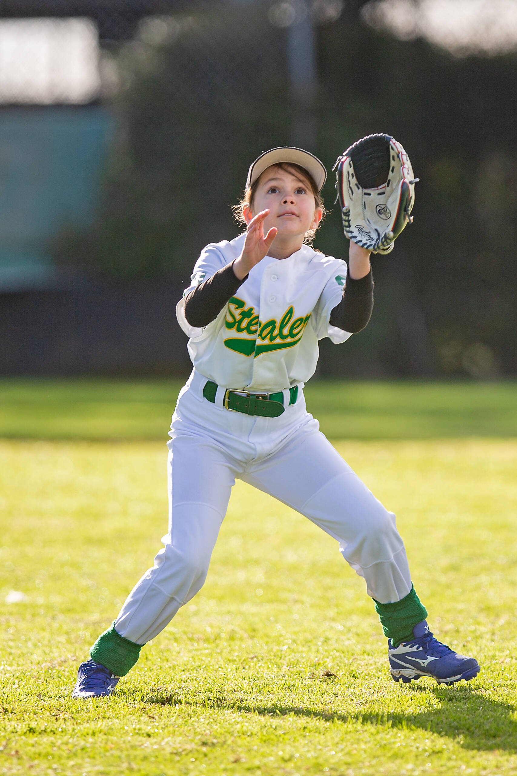 Girl catching a ball